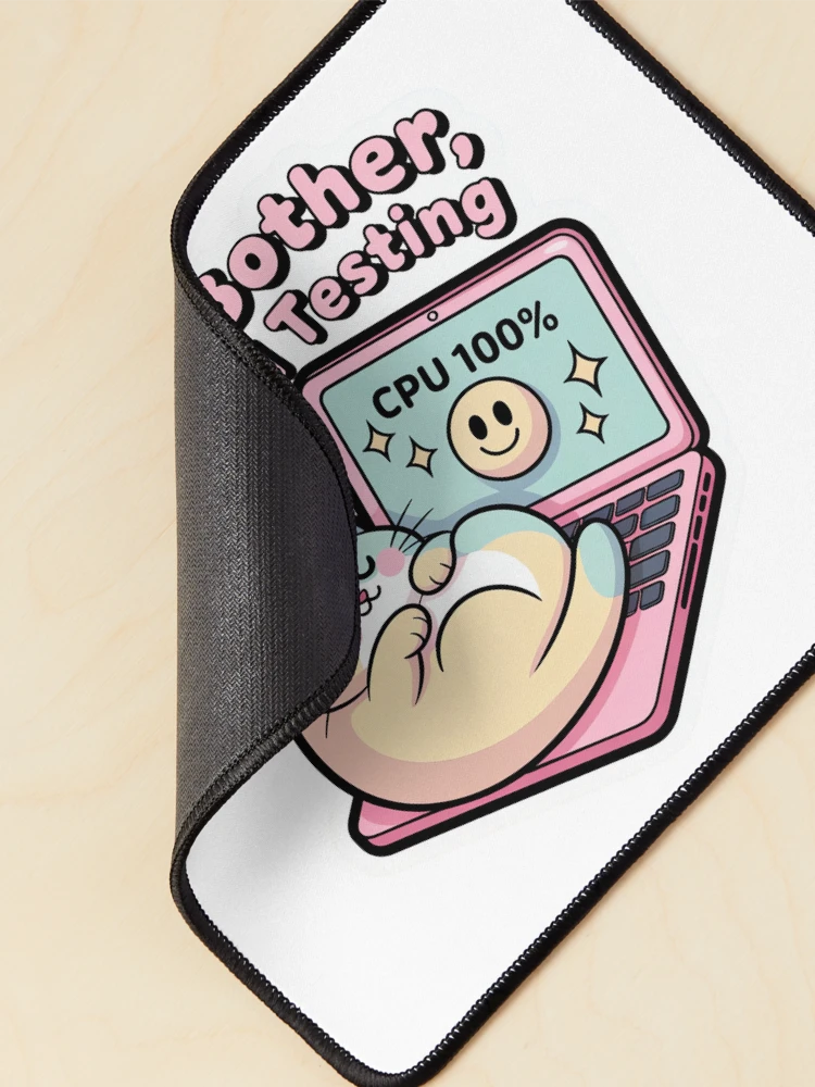 Thumbnail 2 of 5, Mouse Pad, Load Testing Cat designed and sold by SoftwareStickers.