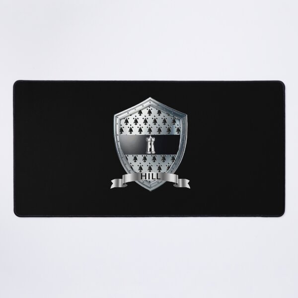 Item preview, Hill Family Shield  Silver Tower Crest with Proud Name Banner designed and sold by Highlandkings.