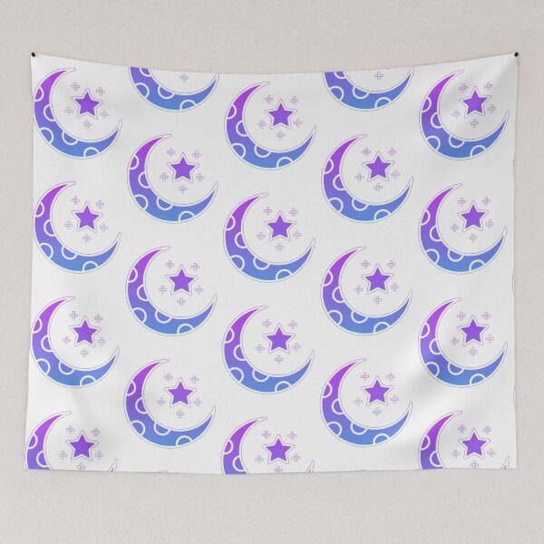 Item preview,  Purple Crescent Moon with Stars Illustration designed and sold by nada-art.
