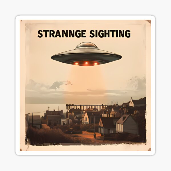 Item preview, “Strange Sighting – Vintage UFO Report” designed and sold by Jameswoodly.