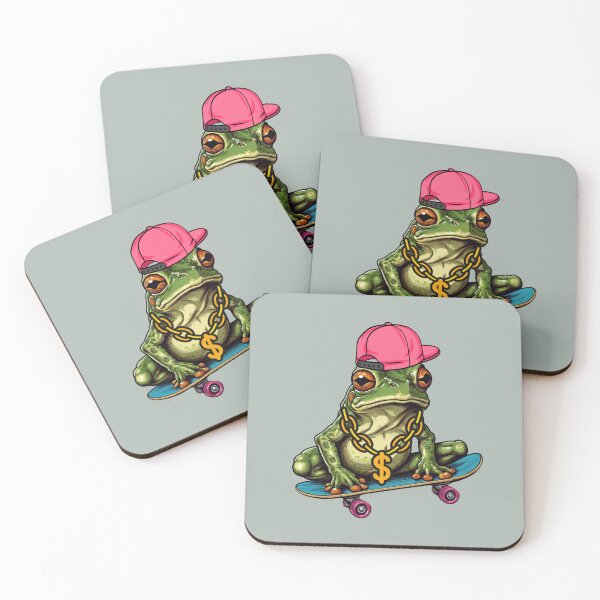 Item preview, Funny Frog on Skateboard For Skaters designed and sold by ZACK ART.