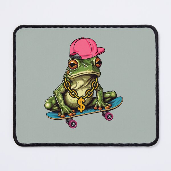 Item preview, Funny Frog on Skateboard For Skaters designed and sold by ZACK ART.