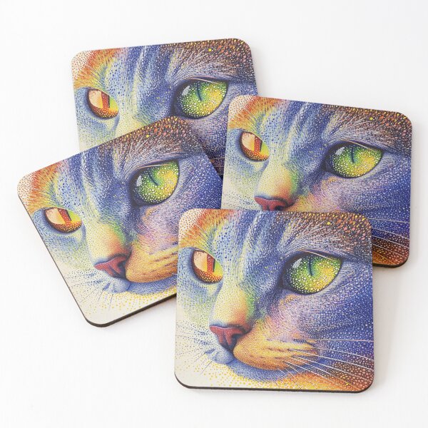 Item preview, Pointillism Image of Cat designed and sold by Myra365Art.