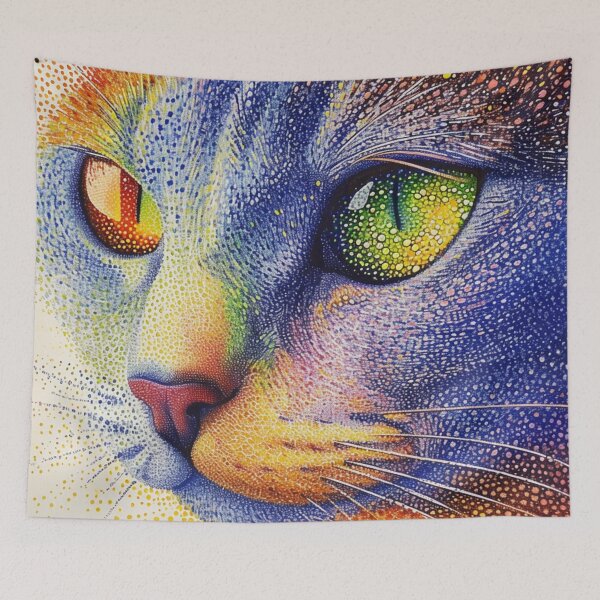 Item preview, Pointillism Image of Cat designed and sold by Myra365Art.