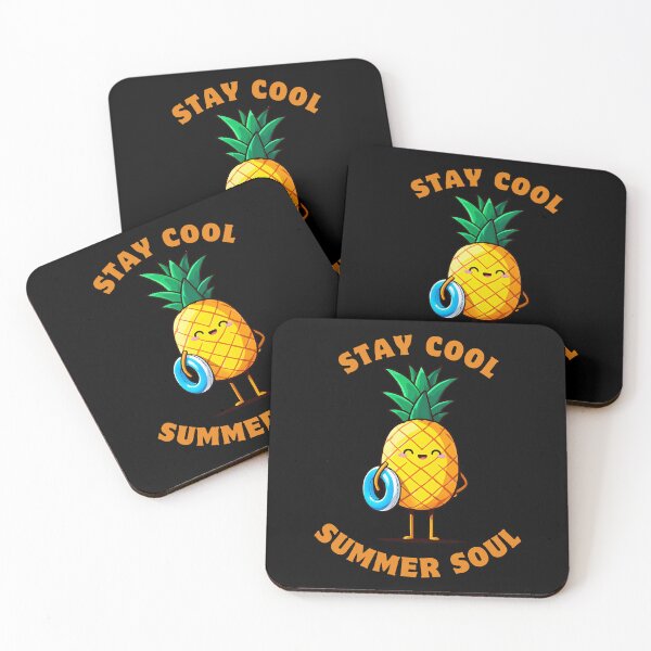 Item preview, Stay Cool Pineapple – Fun Summer Cartoon Character with Pool Float designed and sold by Dino-Lune.