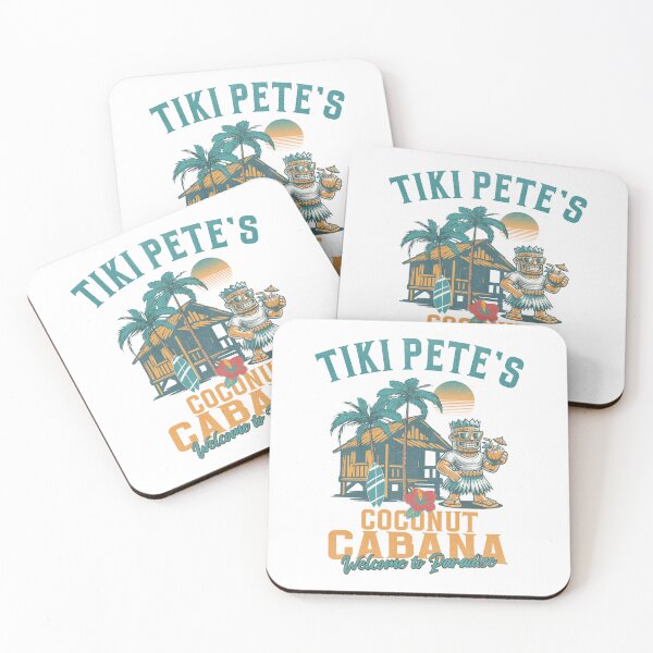 Item preview, Funny Tiki Pete's Coconut Cabana - Welcome to Paradise Design (Light Colors) designed and sold by EpochFusion.