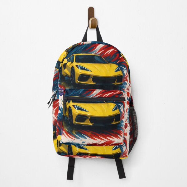 Item preview, 4th of July Corvette C8 Fanart (Yellow) designed and sold by Peterson Designs.
