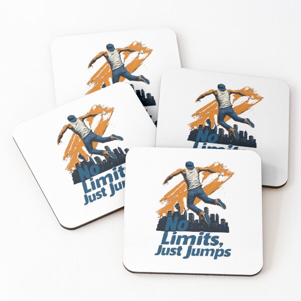 Item preview, No Limits, Just Jumps – Urban Parkour Motivation Art designed and sold by JenniferCreaArte .