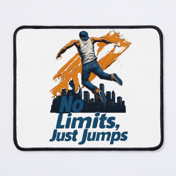Item preview, No Limits, Just Jumps – Urban Parkour Motivation Art designed and sold by JenniferCreaArte .
