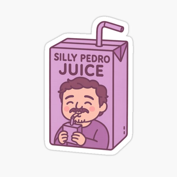 Aperçu de l'œuvre Autocollant Pedro Pascal Kawaii - Jus de Pedro Pascal créée et vendue par LittleMsMorales.