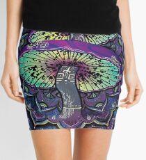 Trippy Shroom Art Mini Skirt