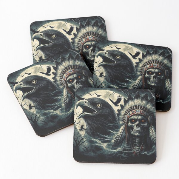 Item preview, Dark Indian Chief & Eagle Art designed and sold by TheDarkWardrobe.