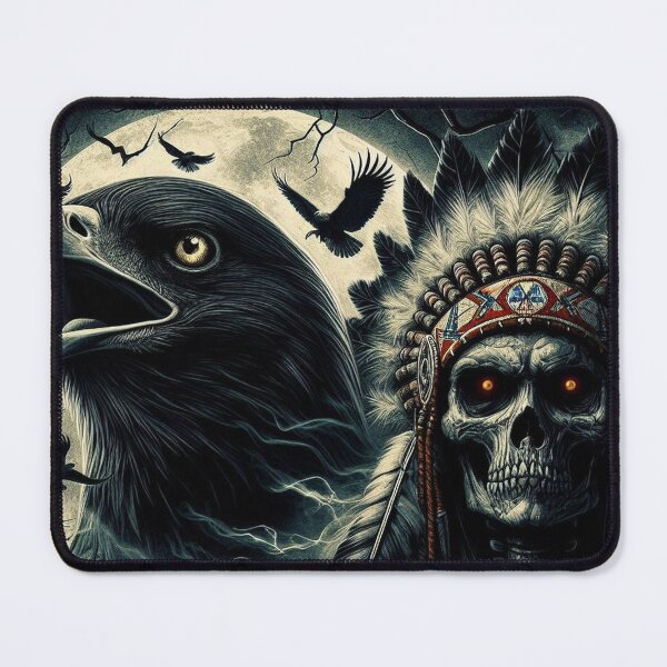 Item preview, Dark Indian Chief & Eagle Art designed and sold by TheDarkWardrobe.