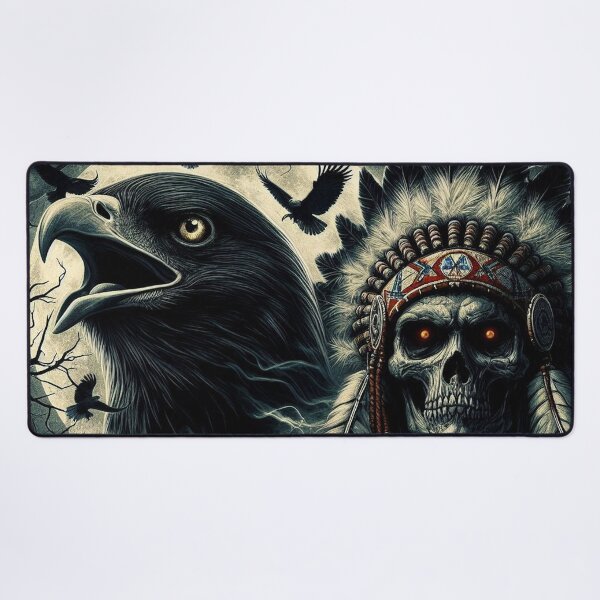 Item preview, Dark Indian Chief & Eagle Art designed and sold by TheDarkWardrobe.