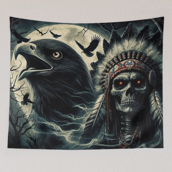 Item preview, Dark Indian Chief & Eagle Art designed and sold by TheDarkWardrobe.