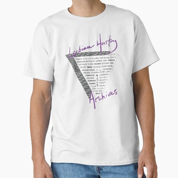 Item preview, LHA triangle: the word "lesbian" in 40 languages! designed and sold by Lesbian Herstory Archives.