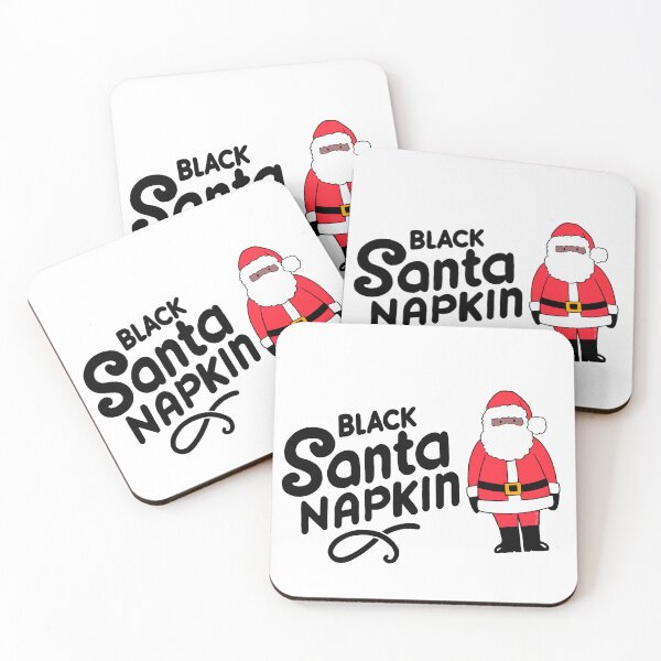 Item preview, Black Santa Napkin designed and sold by FunnehGacha.
