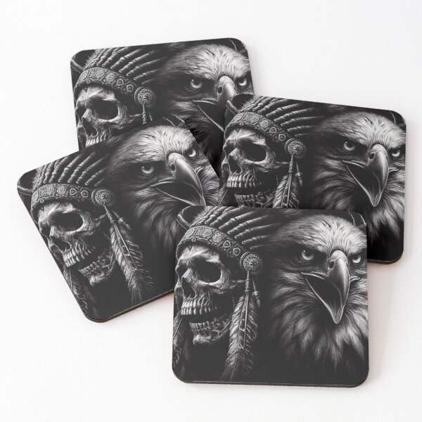 Item preview, Dark Indian Chief & Eagle Art designed and sold by TheDarkWardrobe.