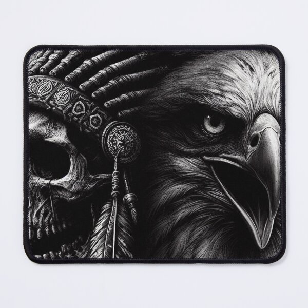 Item preview, Dark Indian Chief & Eagle Art designed and sold by TheDarkWardrobe.