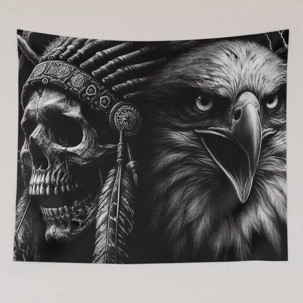 Item preview, Dark Indian Chief & Eagle Art designed and sold by TheDarkWardrobe.