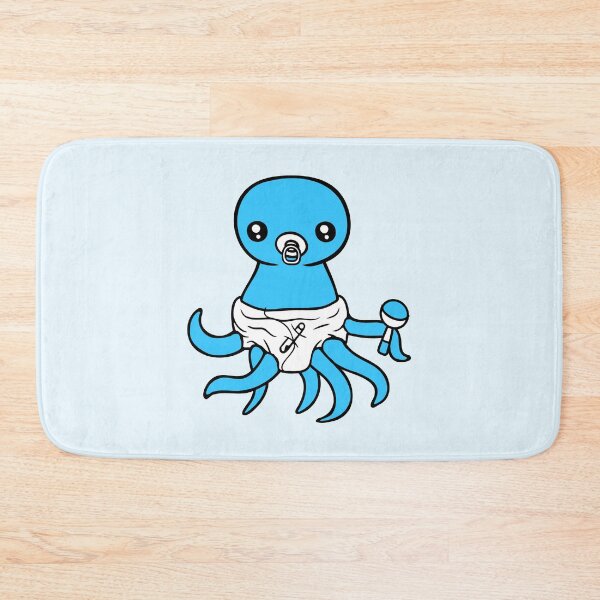 Item preview, Octopus baby rattle diaper pacifier child born fun designed and sold by shirt-o-mat.