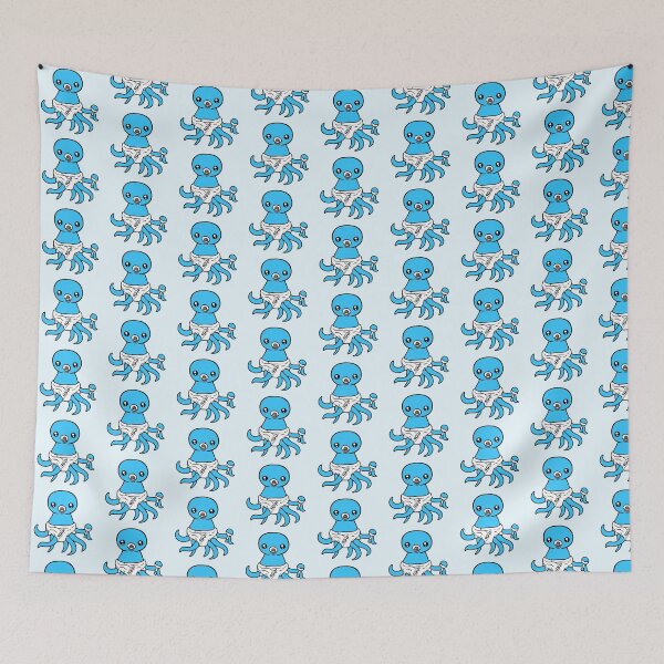 Item preview, Octopus baby rattle diaper pacifier child born fun designed and sold by shirt-o-mat.
