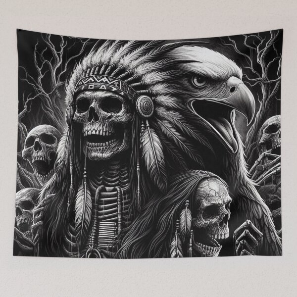 Item preview, Dark Indian Chief & Eagle Art designed and sold by TheDarkWardrobe.