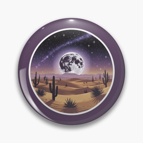 Item preview, Moonrise Desert Cactus Scene designed and sold by MyDigitalStickerbook.