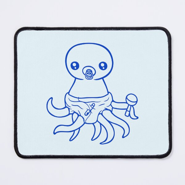 Item preview, Octopus baby rattle diaper pacifier child born fun designed and sold by shirt-o-mat.