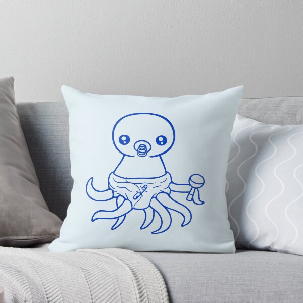 Item preview, Octopus baby rattle diaper pacifier child born fun designed and sold by shirt-o-mat.