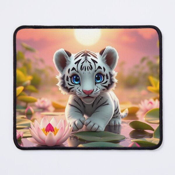 Item preview, Playful White Tiger Cub in India's Wetlands designed and sold by ADCSunshine.