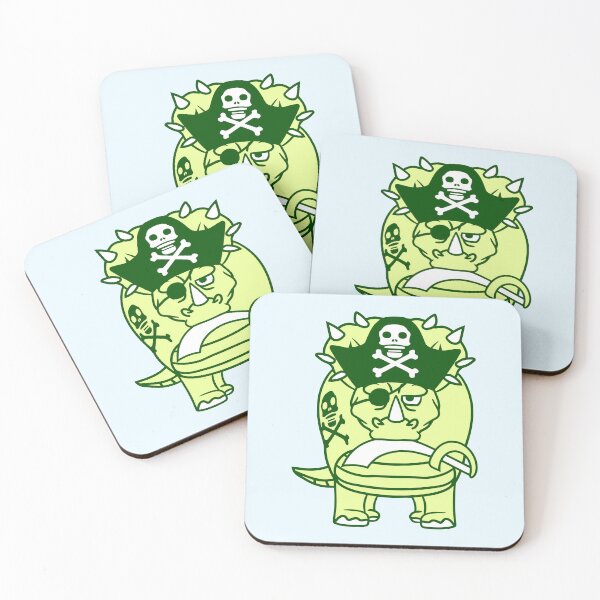 Item preview, Triceratops Dinosaur Sabre Pirate Captain Dino Fun designed and sold by shirt-o-mat.