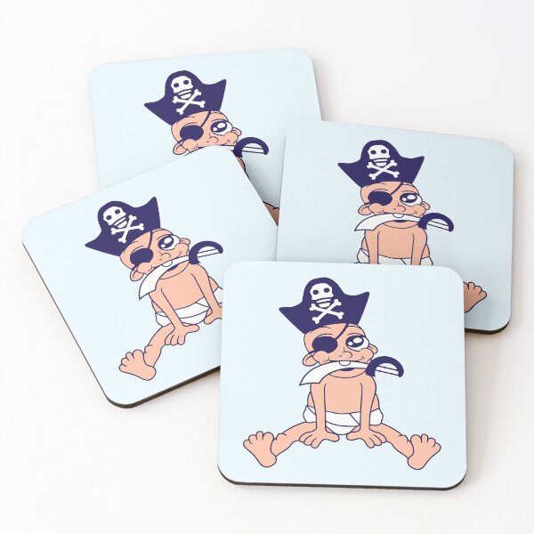 Item preview, Baby Pirate Sits Cute Cap Sabre Fun Diaper Toddler designed and sold by shirt-o-mat.