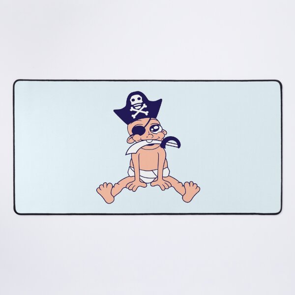 Item preview, Baby Pirate Sits Cute Cap Sabre Fun Diaper Toddler designed and sold by shirt-o-mat.