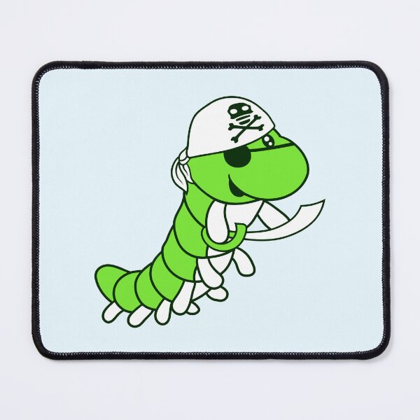 Item preview, Caterpillar Evil Pirate Sailor Funny Cute Comic designed and sold by shirt-o-mat.