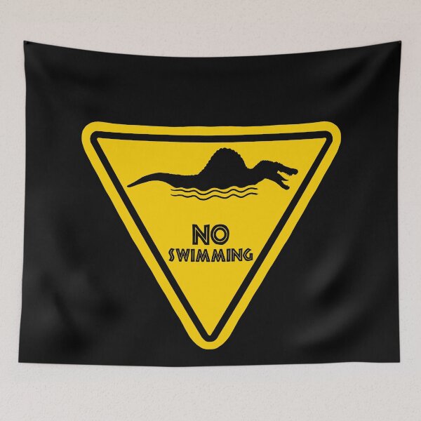 Item preview, spinosaurus no swimming signal  designed and sold by Blck-Acid-Devil.