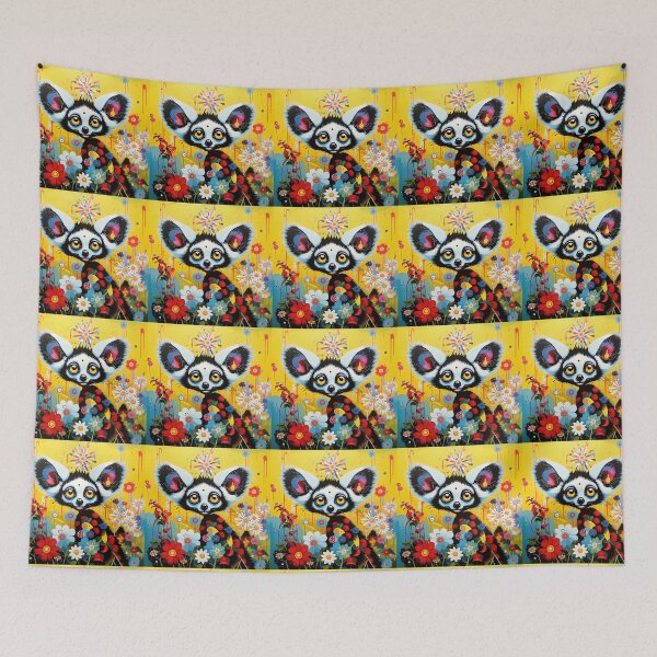 Item preview, Adorable lemur in a mysterious forest. designed and sold by Natalia-Vlad.