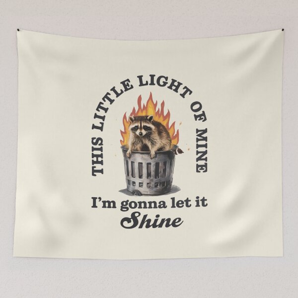Item preview, This little light of mine funny raccoon  designed and sold by FatBirdie.