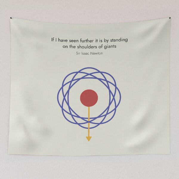 Item preview, Isaac Newton Quote Minimalist Science Physics designed and sold by kakarikihill.