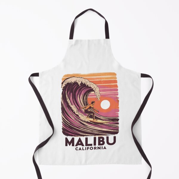 Item preview, A Vintage Illustration of Malibu - California designed and sold by GoodOldVintage.