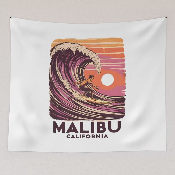 Item preview, A Vintage Illustration of Malibu - California  designed and sold by GoodOldVintage.