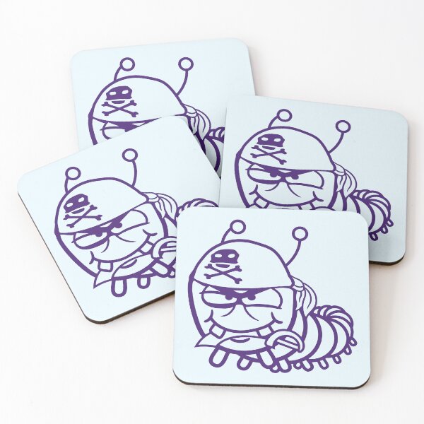 Item preview, Caterpillar Evil Pirate Sailor Funny Cute Comic designed and sold by shirt-o-mat.