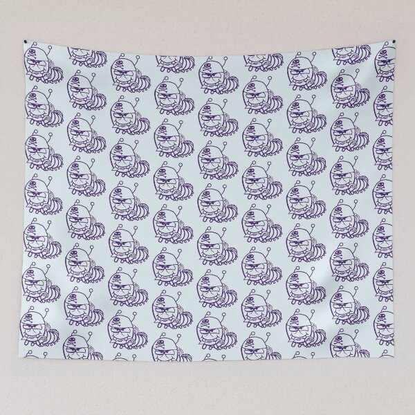 Item preview, Caterpillar Evil Pirate Sailor Funny Cute Comic designed and sold by shirt-o-mat.