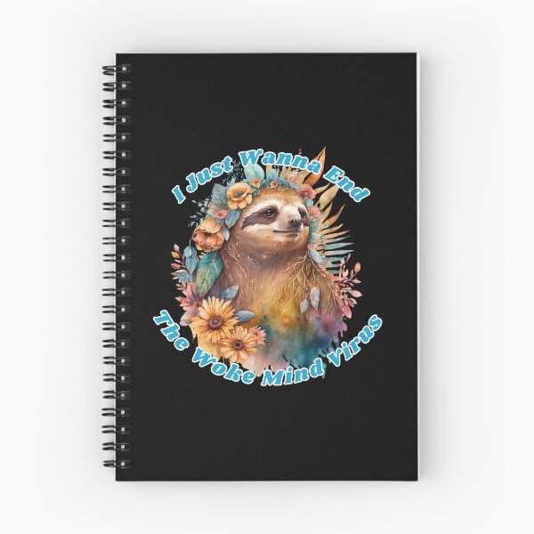 Item preview, Flowery Sloth - I just Wanna End the Woke Mind VIrus designed and sold by WigOutlet.