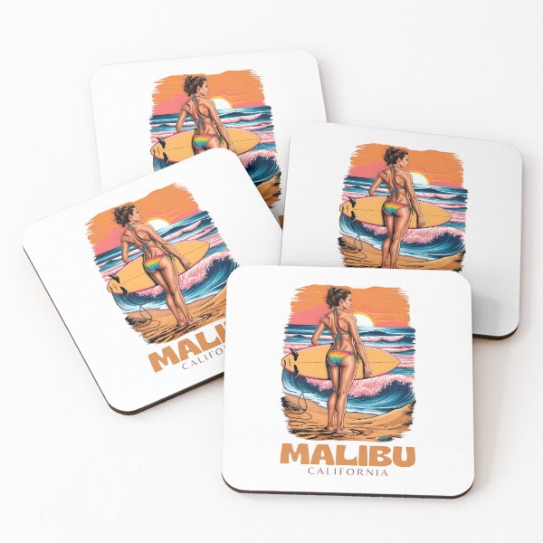 Item preview, A Vintage Illustration of Malibu - California  designed and sold by GoodOldVintage.