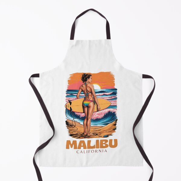 Item preview, A Vintage Illustration of Malibu - California designed and sold by GoodOldVintage.