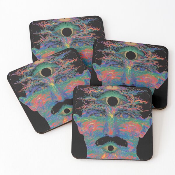 Item preview, Nikola Tesla Eyes Surreal Abstract Portrait designed and sold by Mystikos Art.