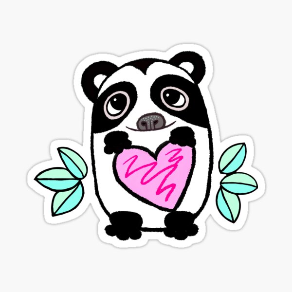 Item preview, panda bear with heart  designed and sold by RosiesGallery.