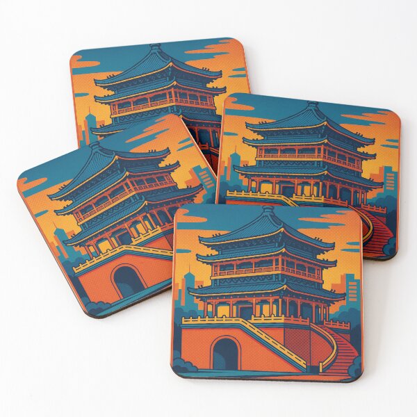 Item preview, Retro Pop Art Travel Poster of Xi’an | Colorful Ancient Cityscape Design | Terracotta Warriors Illustration | Vintage China Tourism Art | Bold Graphic Asia Poster designed and sold by PaintedPixels01.