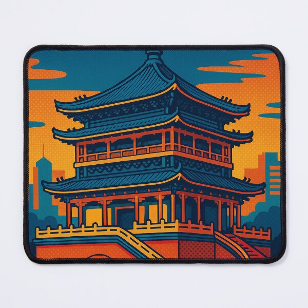 Item preview, Retro Pop Art Travel Poster of Xi’an | Colorful Ancient Cityscape Design | Terracotta Warriors Illustration | Vintage China Tourism Art | Bold Graphic Asia Poster designed and sold by PaintedPixels01.